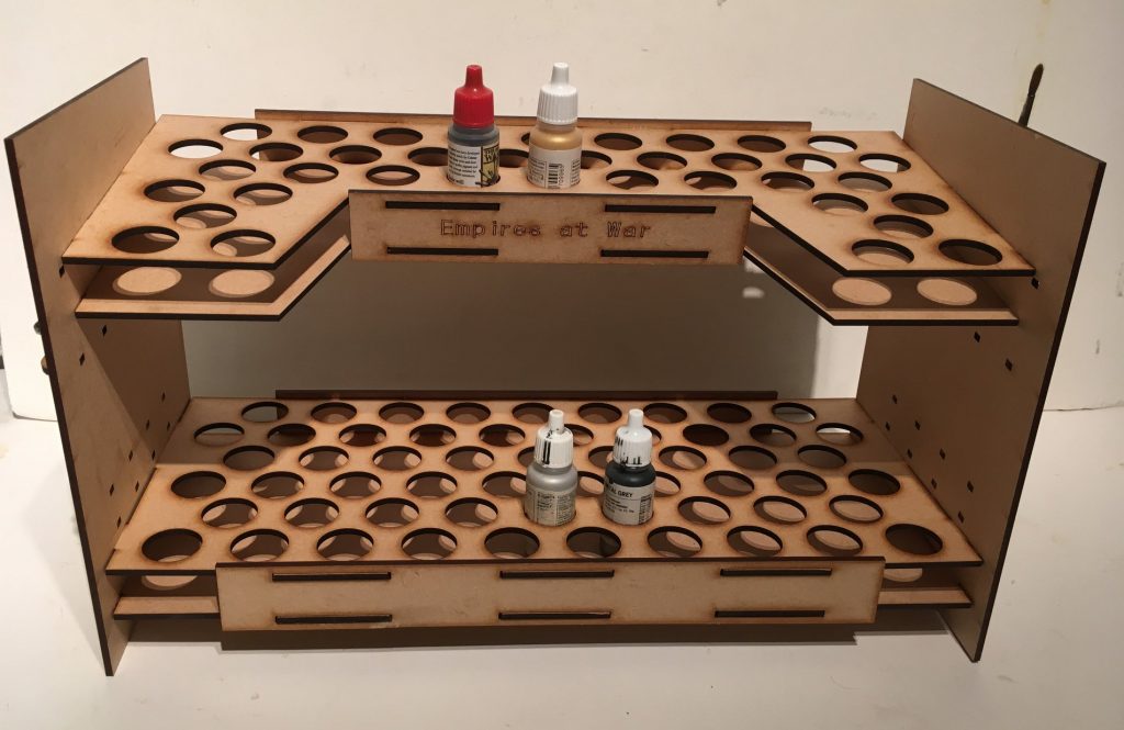 Large paint station rack with tool and brush holders Empires at War